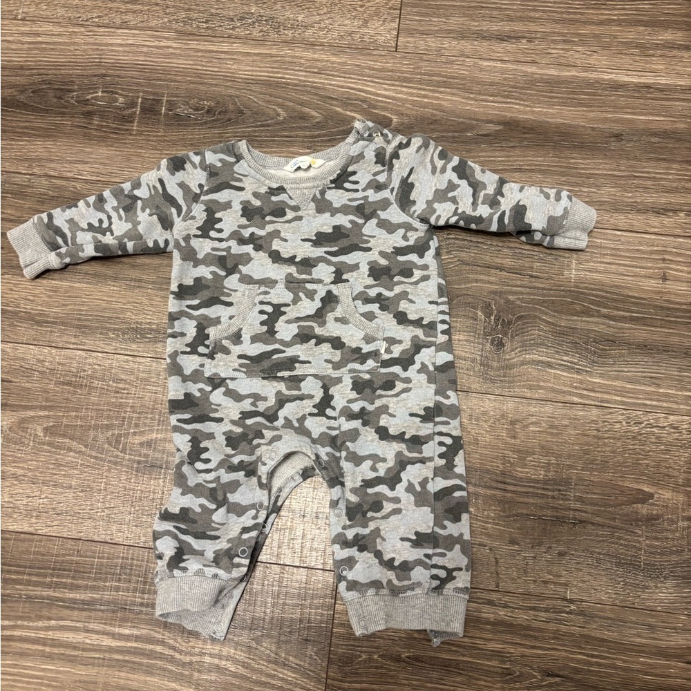 C&C California one piece gray camo 3-6 months